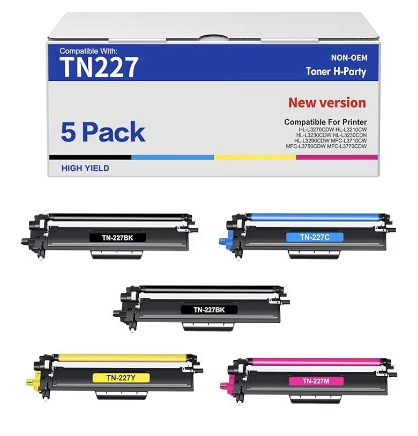 TN227 TN-227BK/C/M/Y High Yield Toner Cartridge