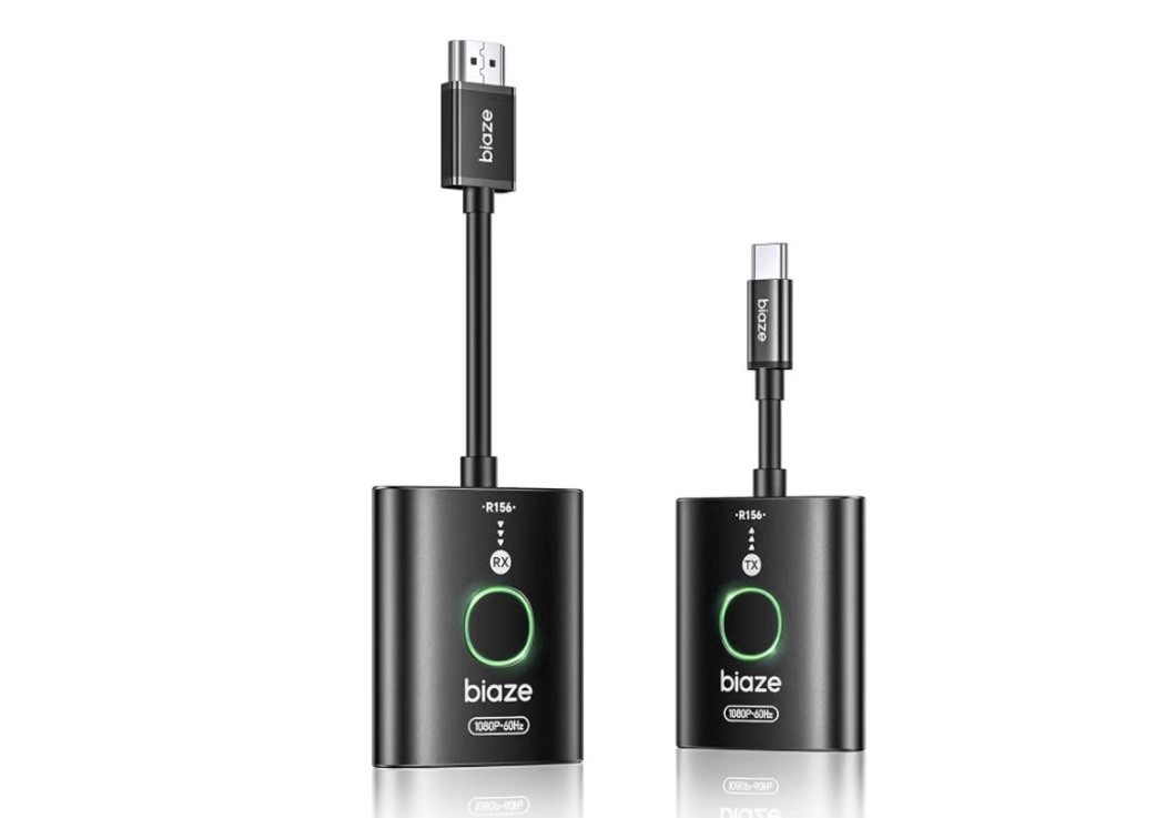 Biaze HW-R156 USB C Wireless HDMI Transmitter Receiver 1080P Open Box