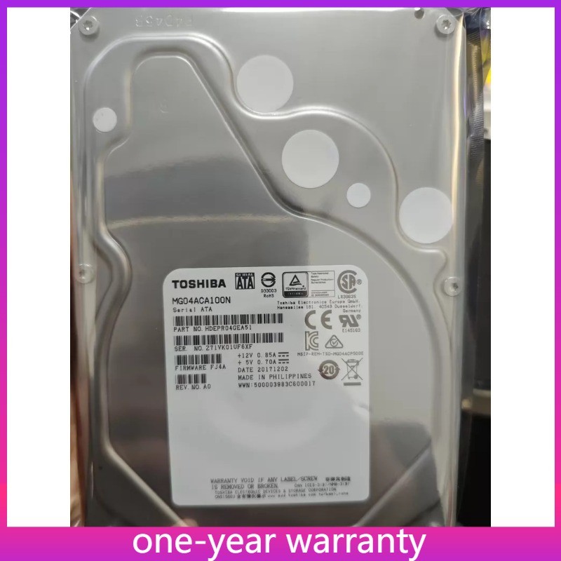 1PCS MG04ACA100N Toshiba MG04ACA100N 1TB SATA 6Gb/s 7200RPM 3.5" Hard Drive New