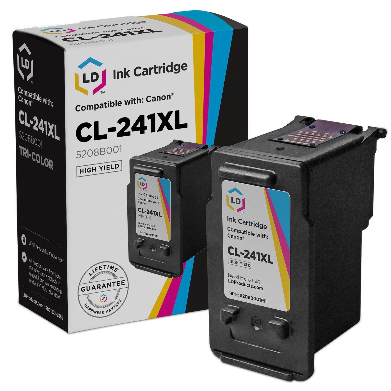 LD Replacement for Canon CL-241XL/5208B001 HY Color Cartridge for PIXMA Series