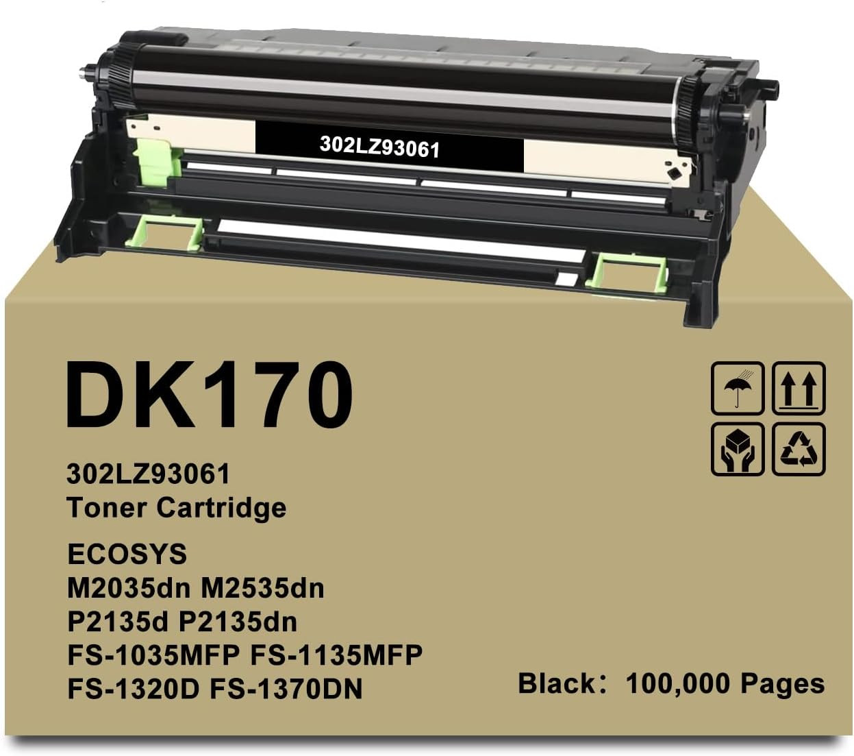 DK-170 Drum Unit Replacement for Kyocera DK170 302LZ93061 Drum Kit for ECOSYS M