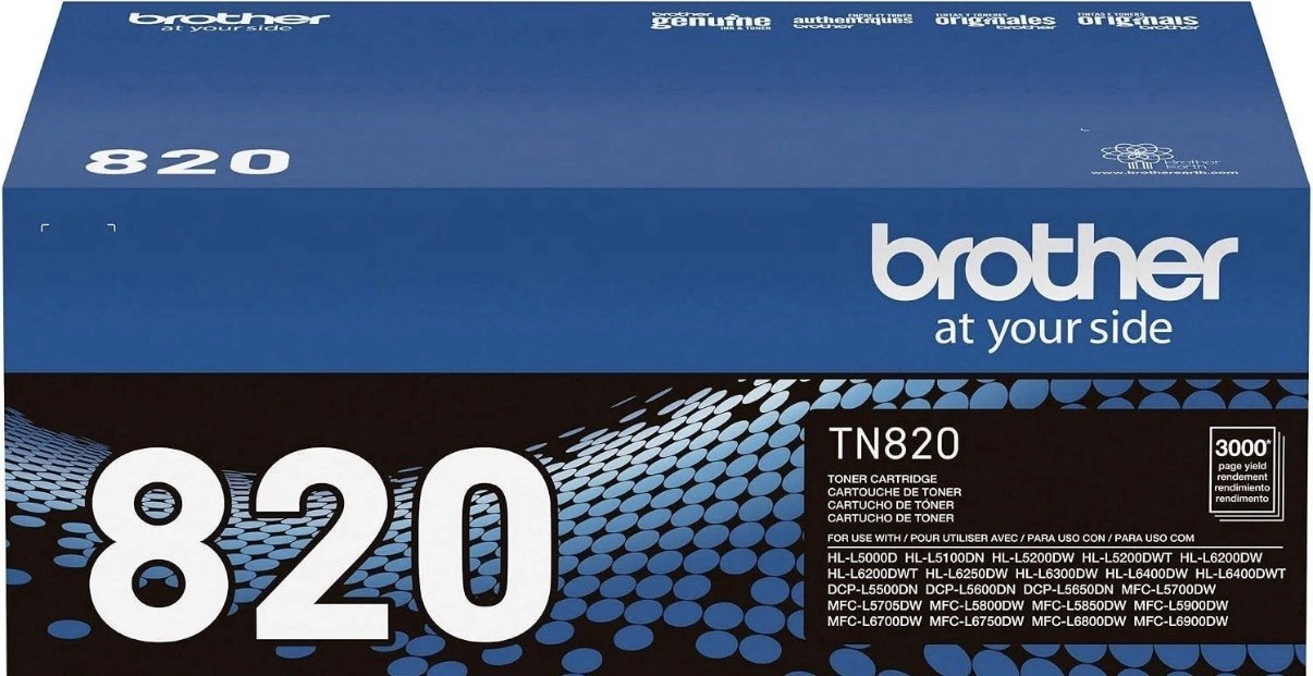 NEW Brother TN820 Genuine Black Laser Toner Cartridge HL-L5000D HL-L5100DN OEM
