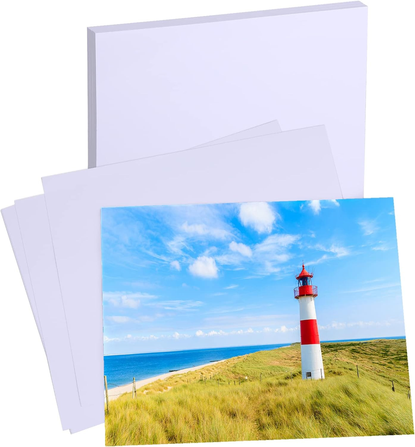 Papel Fotografico Papel Fotografico Brillante De 8”X 0” Para Impresora De Tinta