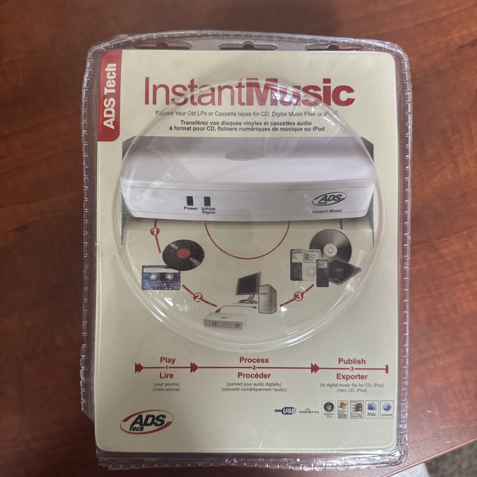 Vtg ADS Tech Instant Music RDX-150 Record LP's/Cassette to audio CD & MP3 NEW