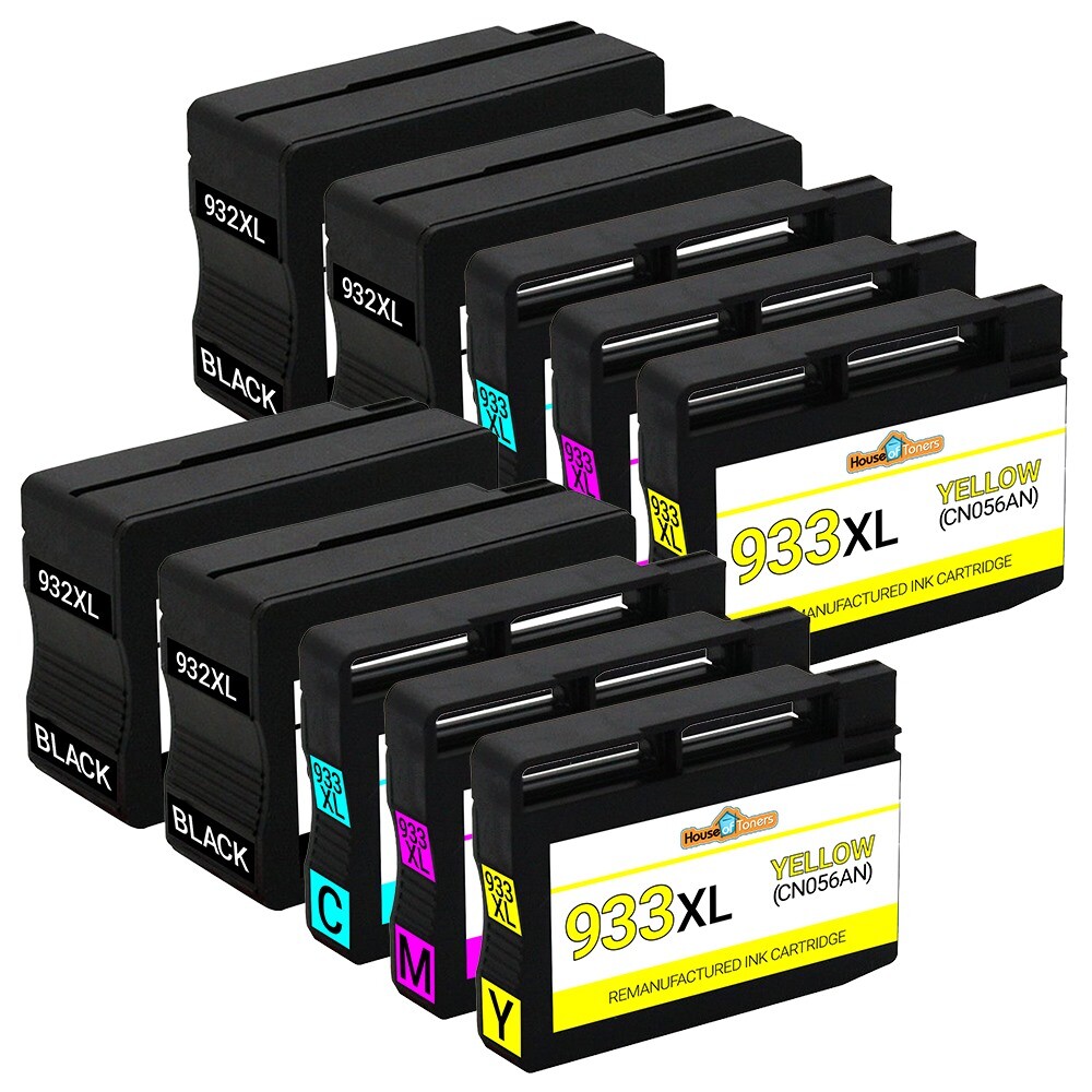 10PK Compatible With HP 932XL Black HP 933XL Color Ink Cartridge 7610 Printers