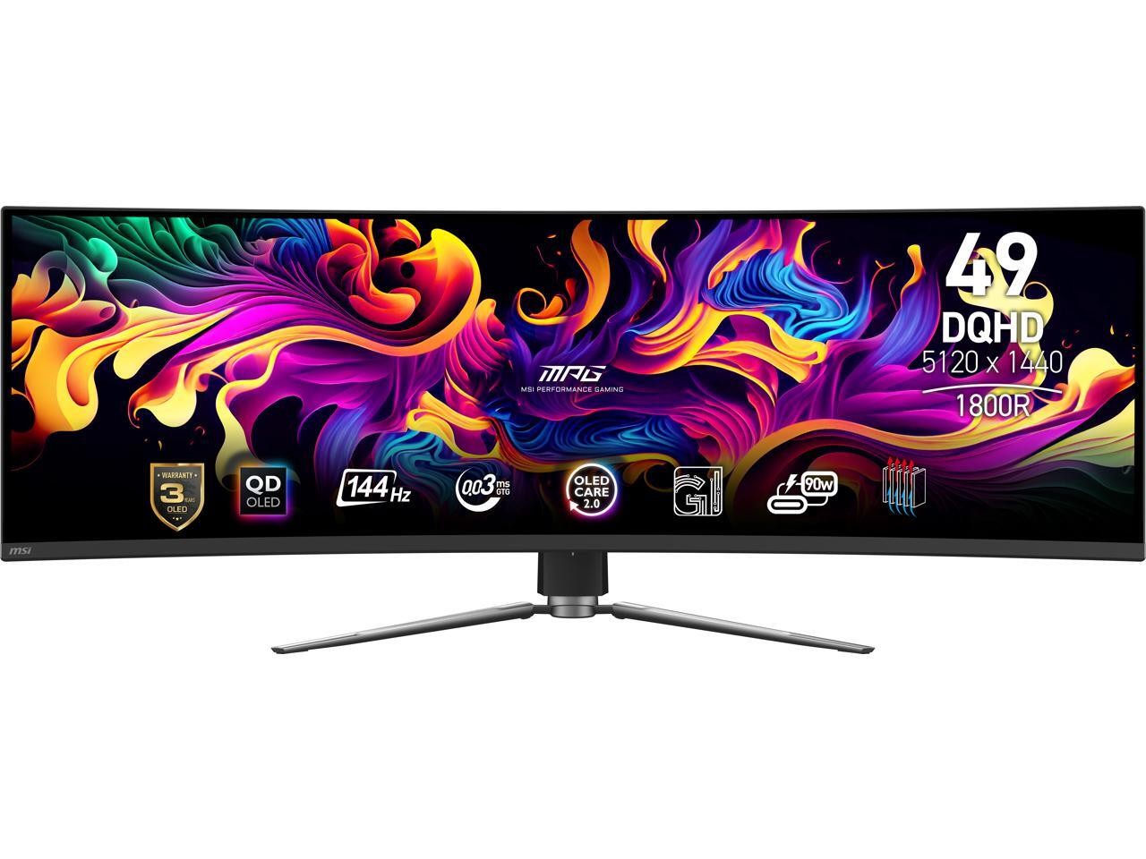 MSI MPG 491CQP 49" DQHD 2K Tilt Curved HDR True Black 400 0.03ms Gaming Monitor