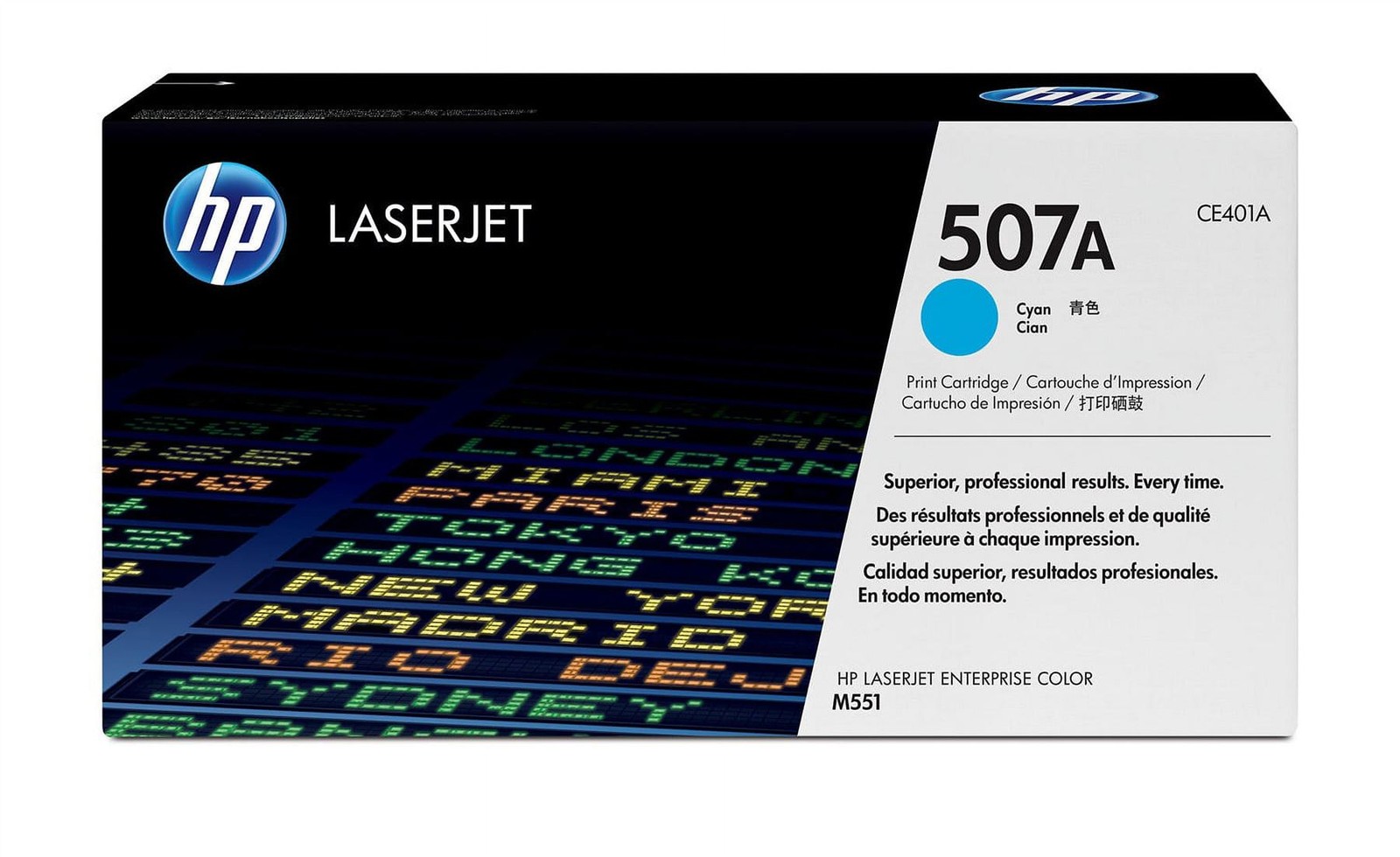 HP 507A CE401A Cyan LaserJet Toner Cartridge Genuine OEM 7800-Page Yield New