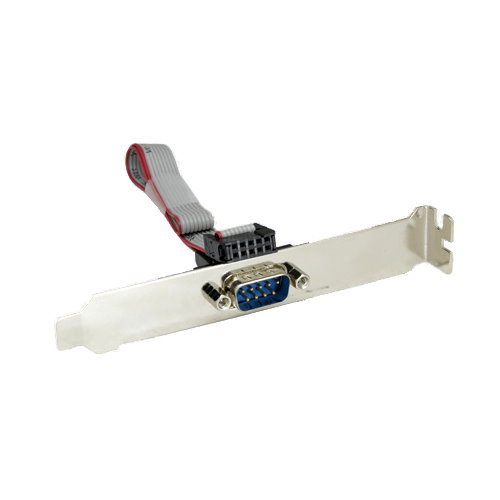 12" RS232 COM DB9 Serial Expansion Port Bracket AT Everex IDC10 M/F PC MB Header