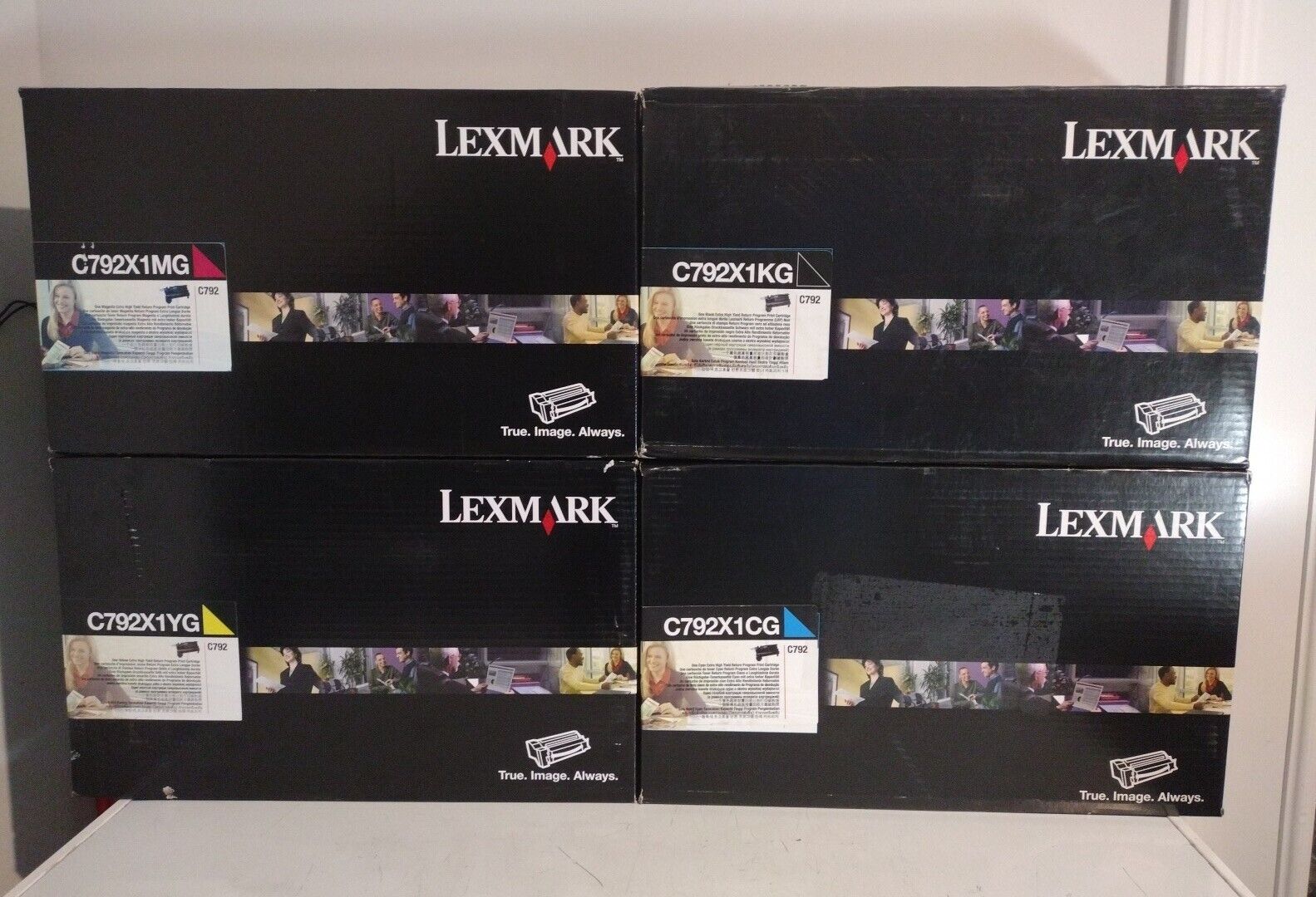New Sealed LEXMARK C792X1KG C792X1CG C792X1MG C791X1YG Retail BOXES All 4 colors