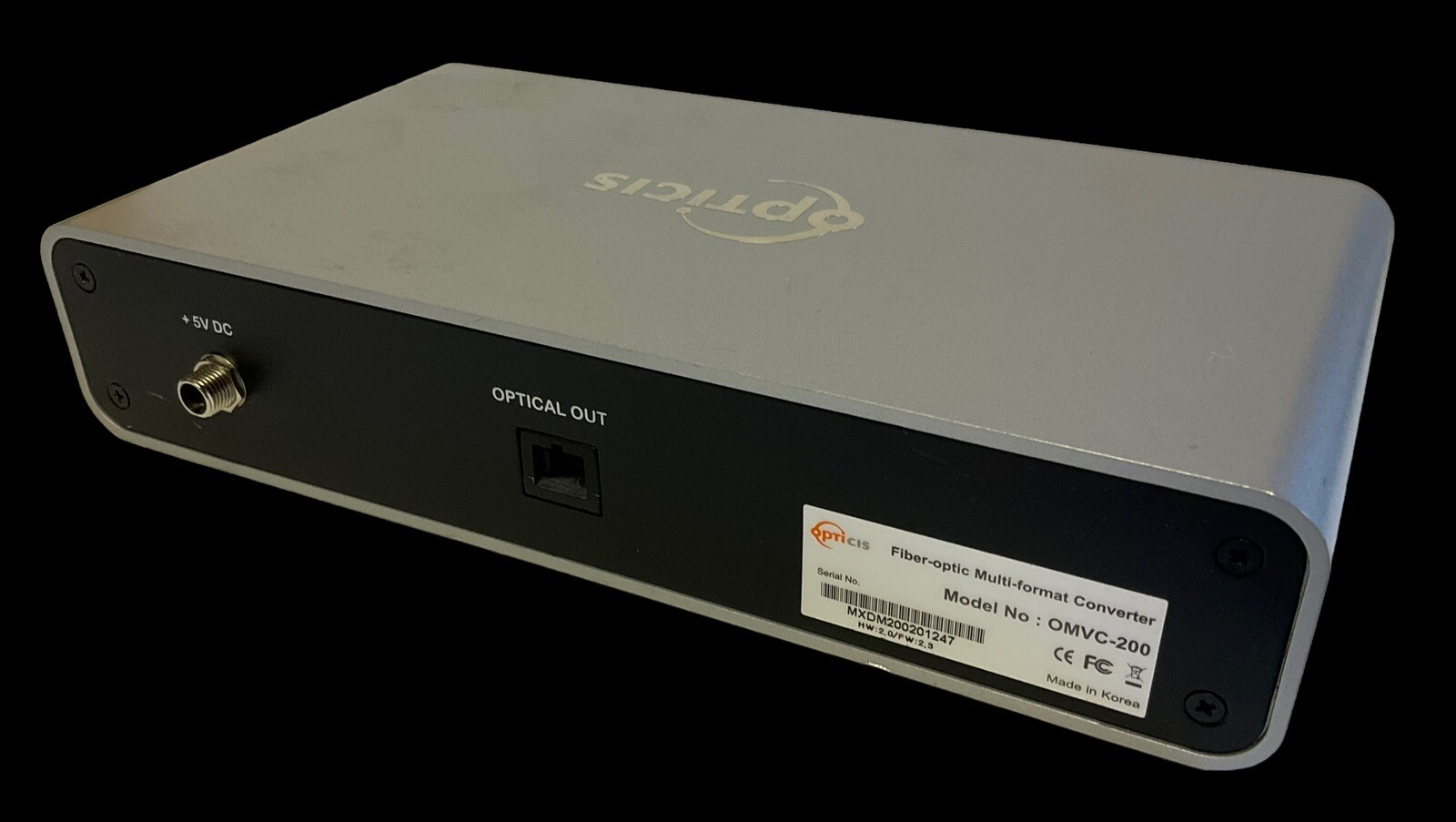 Optics OMVC-200 Fiber-Optic Multi-Format Video Converter NO Power Supply AS-IS