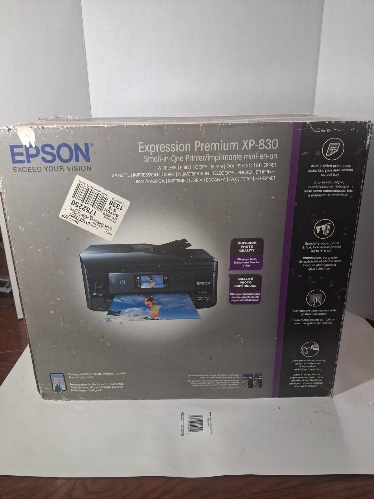 Epson Expression Premium XP-830 Wireless Small-in-One Wireless Inkjet Printer