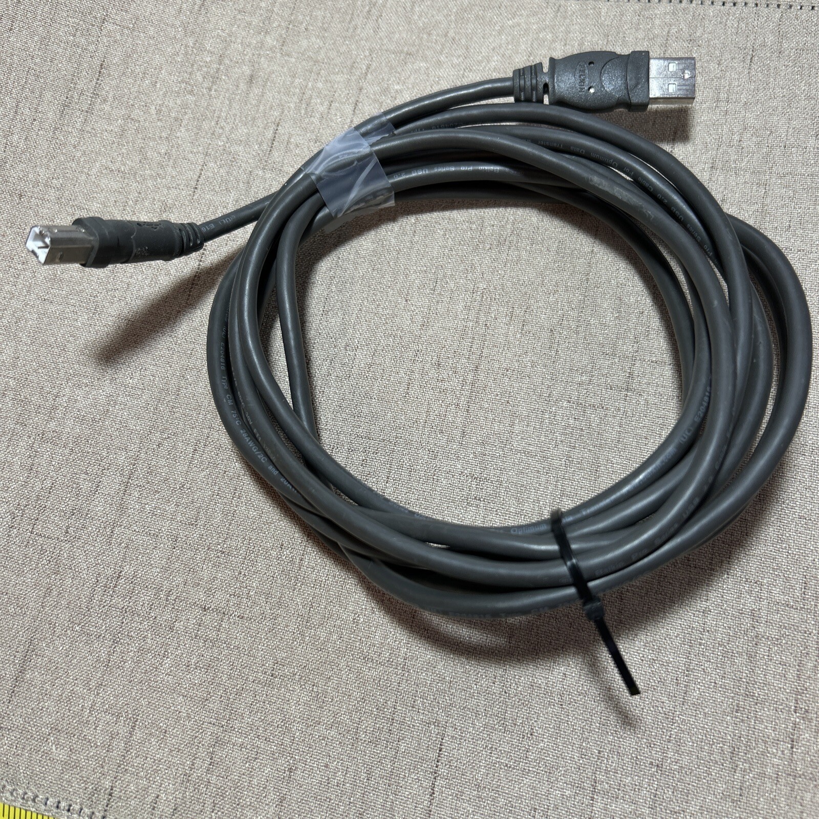 Computer Printer Cable USB  Cord 12' Long - see photo