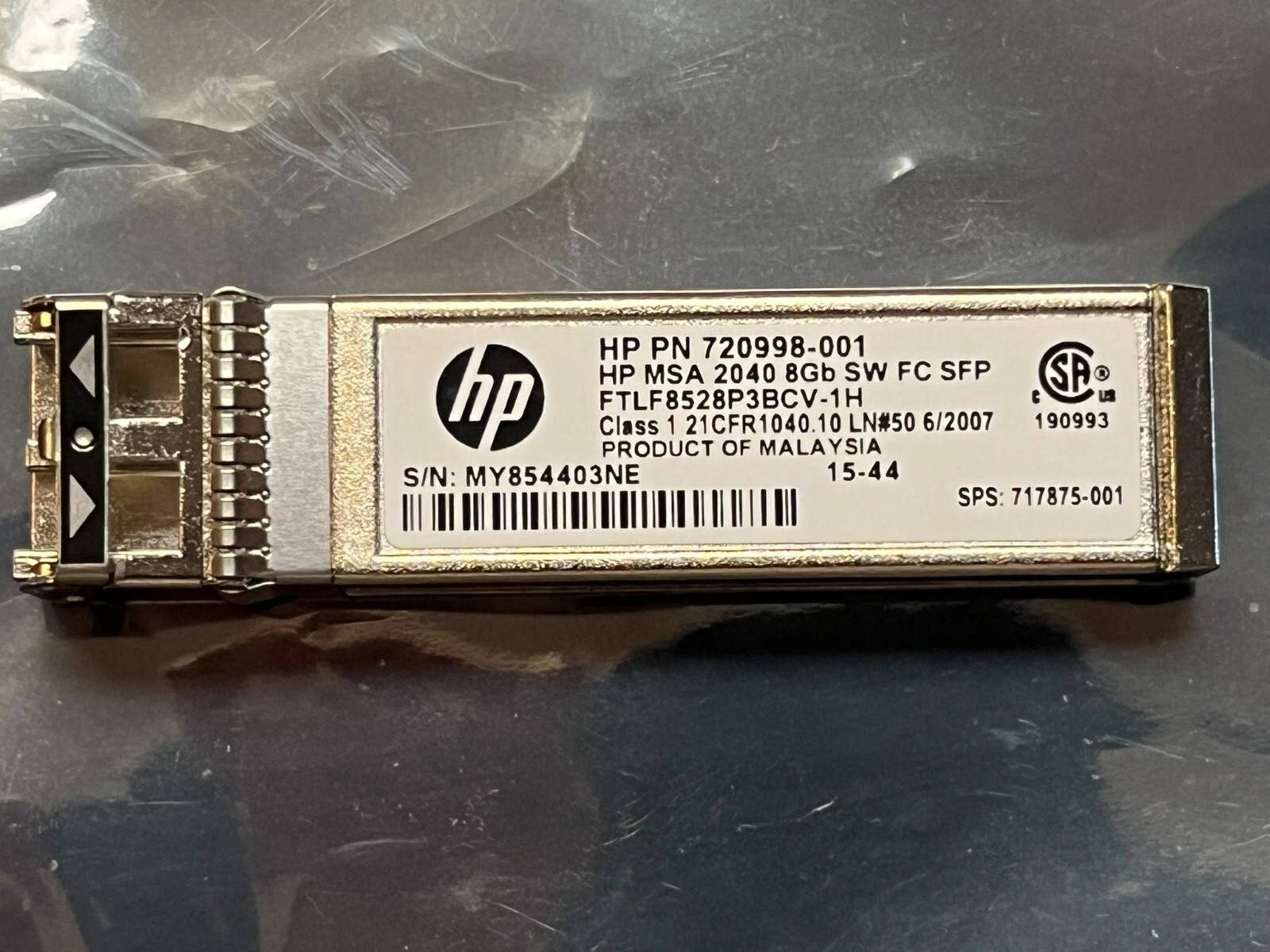 AU SELLER ORIG HP MSA 1040 2040 8Gb SW FC SFP Module 720998-001 - TESTED