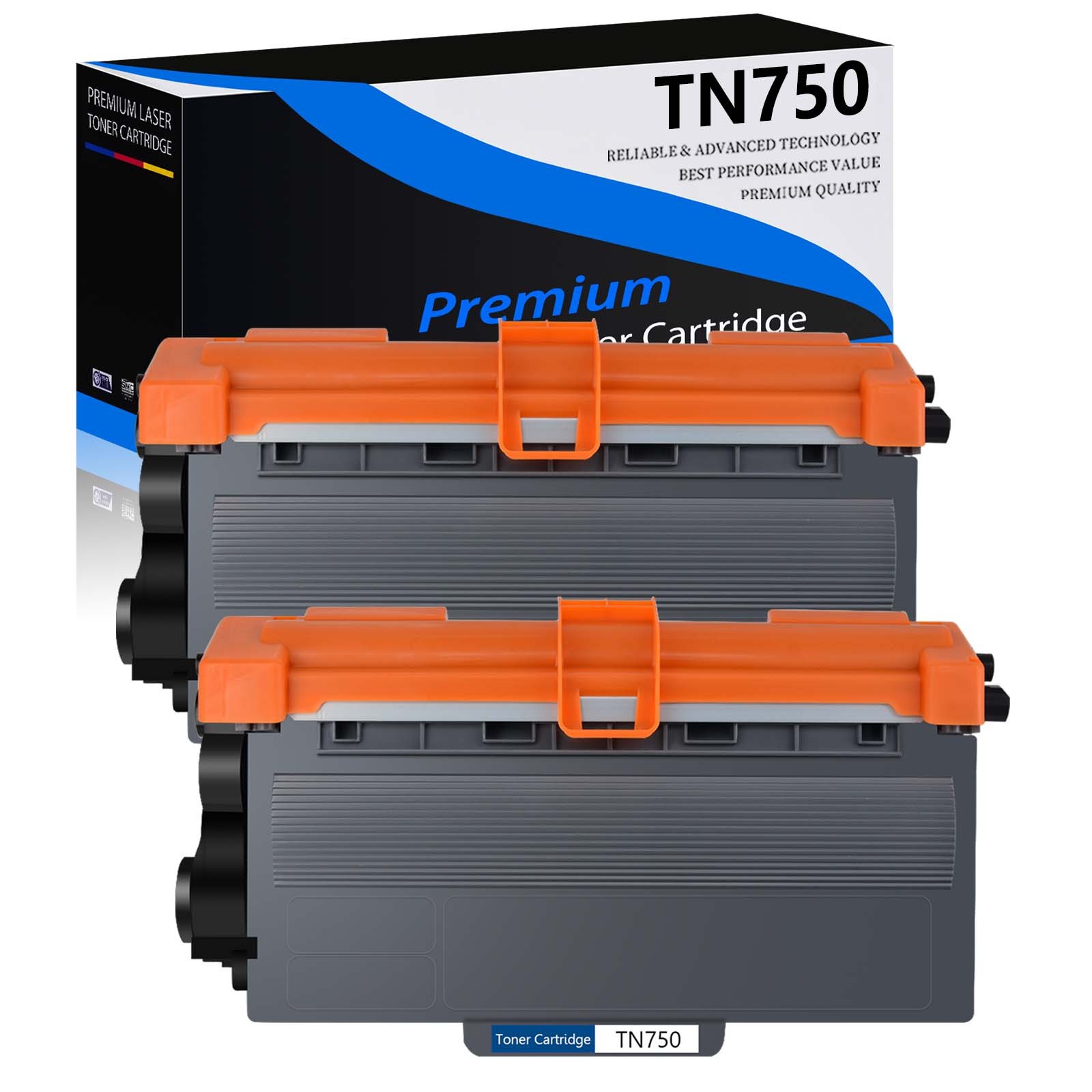 2PK TN750 Toner Cartridge For Brother TN-750 DCP-8110DN DCP-8150DN HL-6180DWT