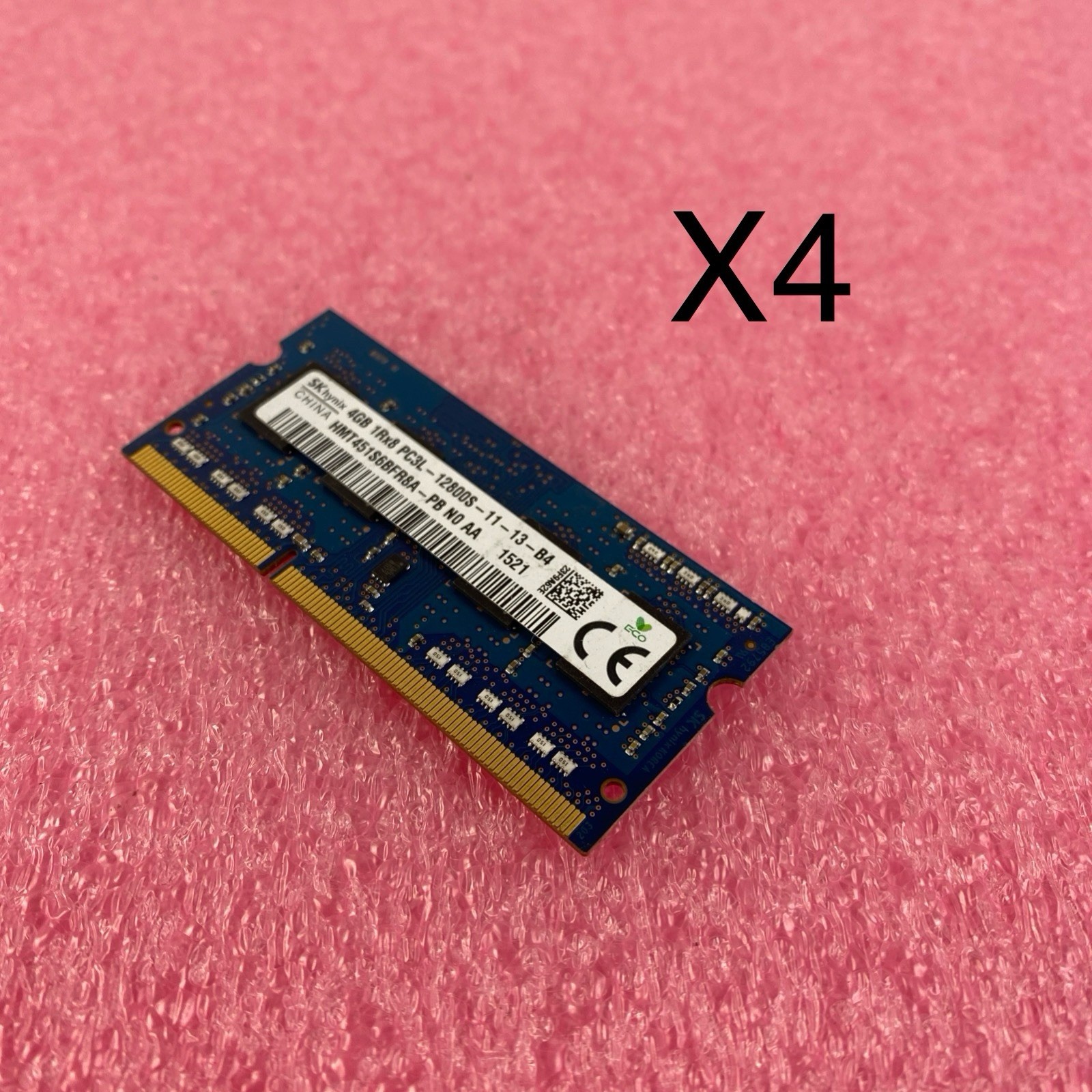 SK Hynix 4GB DDR3L PC3L-12800S Laptop Memory Ram HMT451S6BFR8A-PB - Lot of 5