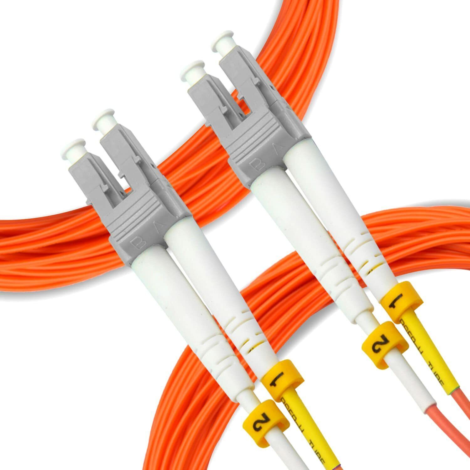 SIIG OM2 LC to LC  50/125 Fiber Optic Patch Cable Multimode Duplex Orange Cord