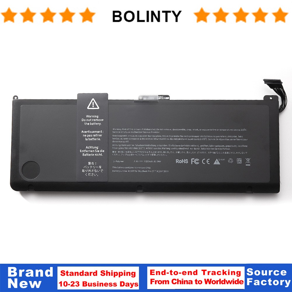 A1309 Battery For Apple MacBook Pro 17" A1297 Early 2009 Mid 2010 EMC 2272 2329