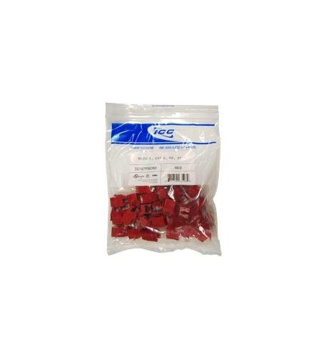 ICC Cat6 RJ45 Keystone Jack for EZ Style (cat6jkpk-rd) (cat6jkpkrd)
