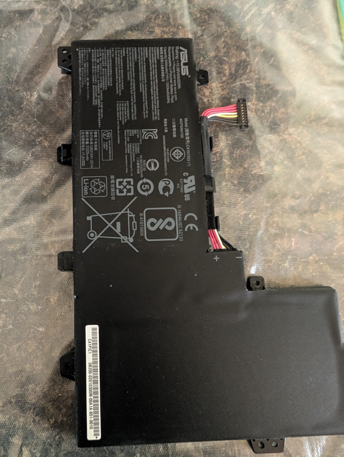 ASUS C41N1533 OEM Battery Q534U Q534UX Q524U 15.2V 52Wh Genuine Tested