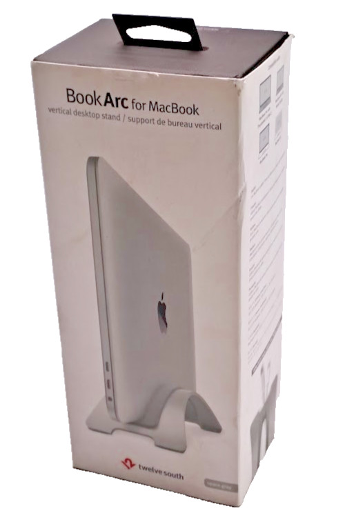 Twelve South BookArc for MacBook | Vertical Desktop Stand Silver