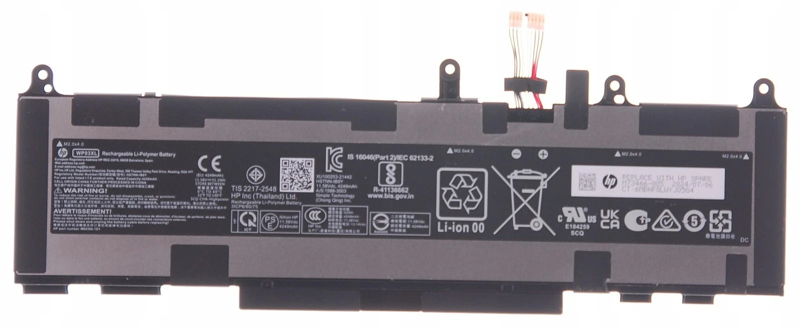 Genuine 51.3Wh WP03XL BatteryFor HP EliteBook 830 840 860 G9 TPN-DB0J M74032-005