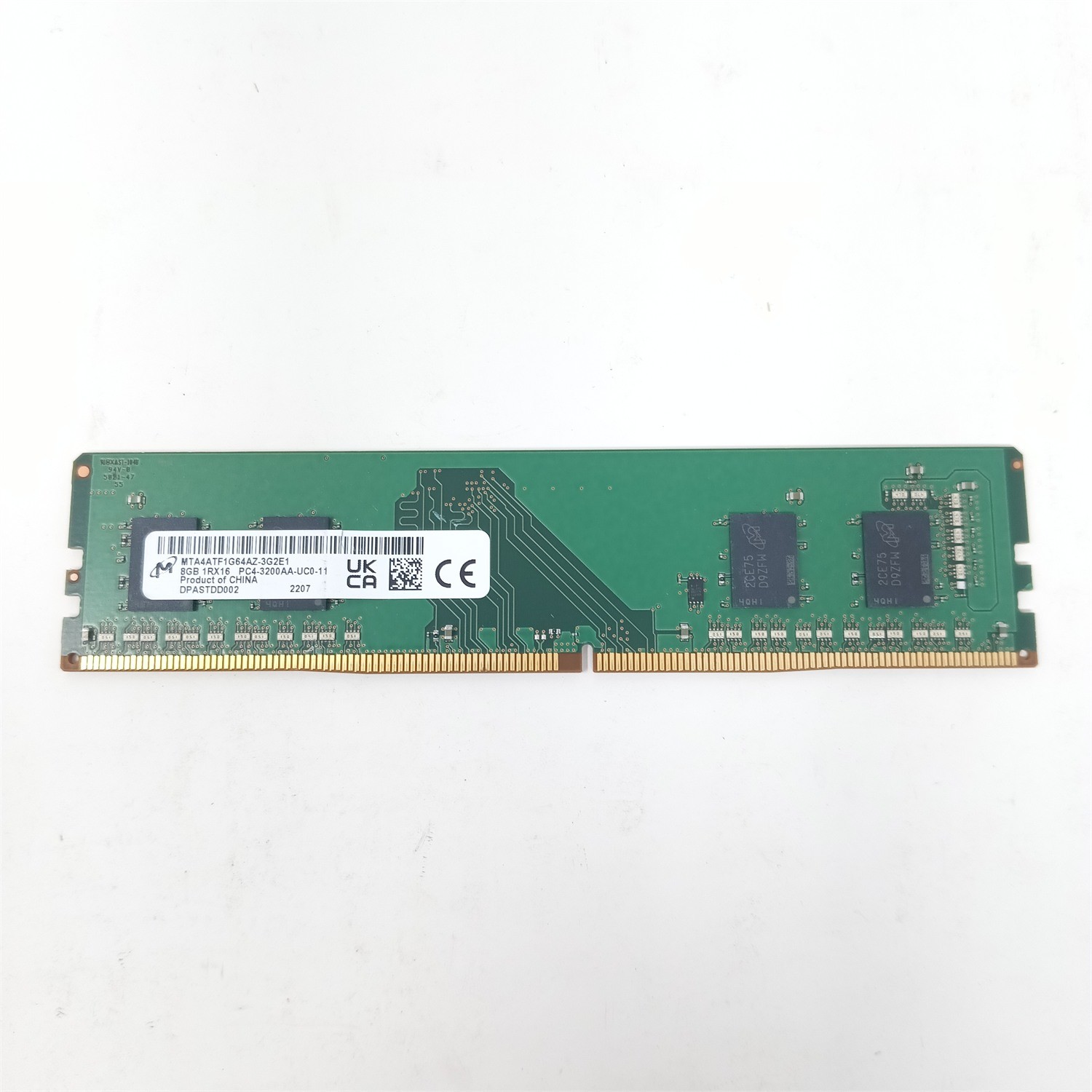 8GB 1Rx16 PC4-3200AA-UC0-11 Desktop RAM MTA4ATF1G64AZ-3G2E1 Micron