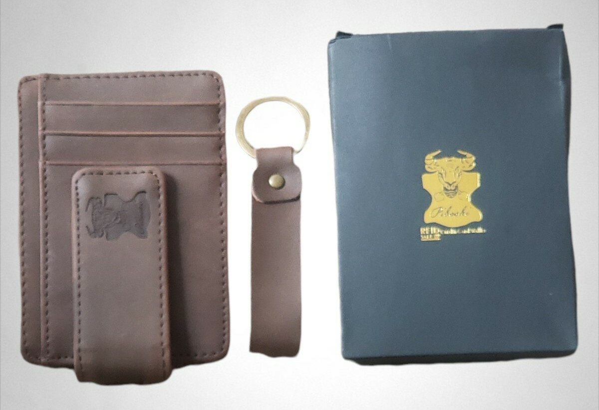 Piboshi Slim Minimalist Wallet Thin Leather Credit Card Holder Wallet RFID Block