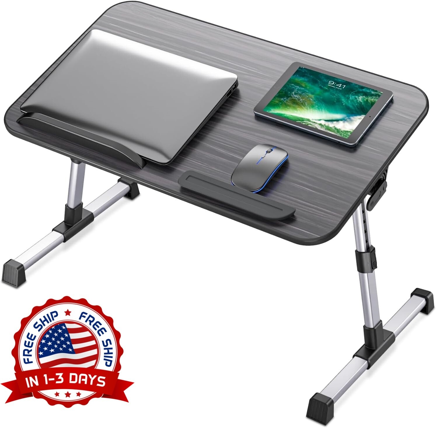 Mesa de cama plegable para computadora portátil Escritorio de regazo portátil US
