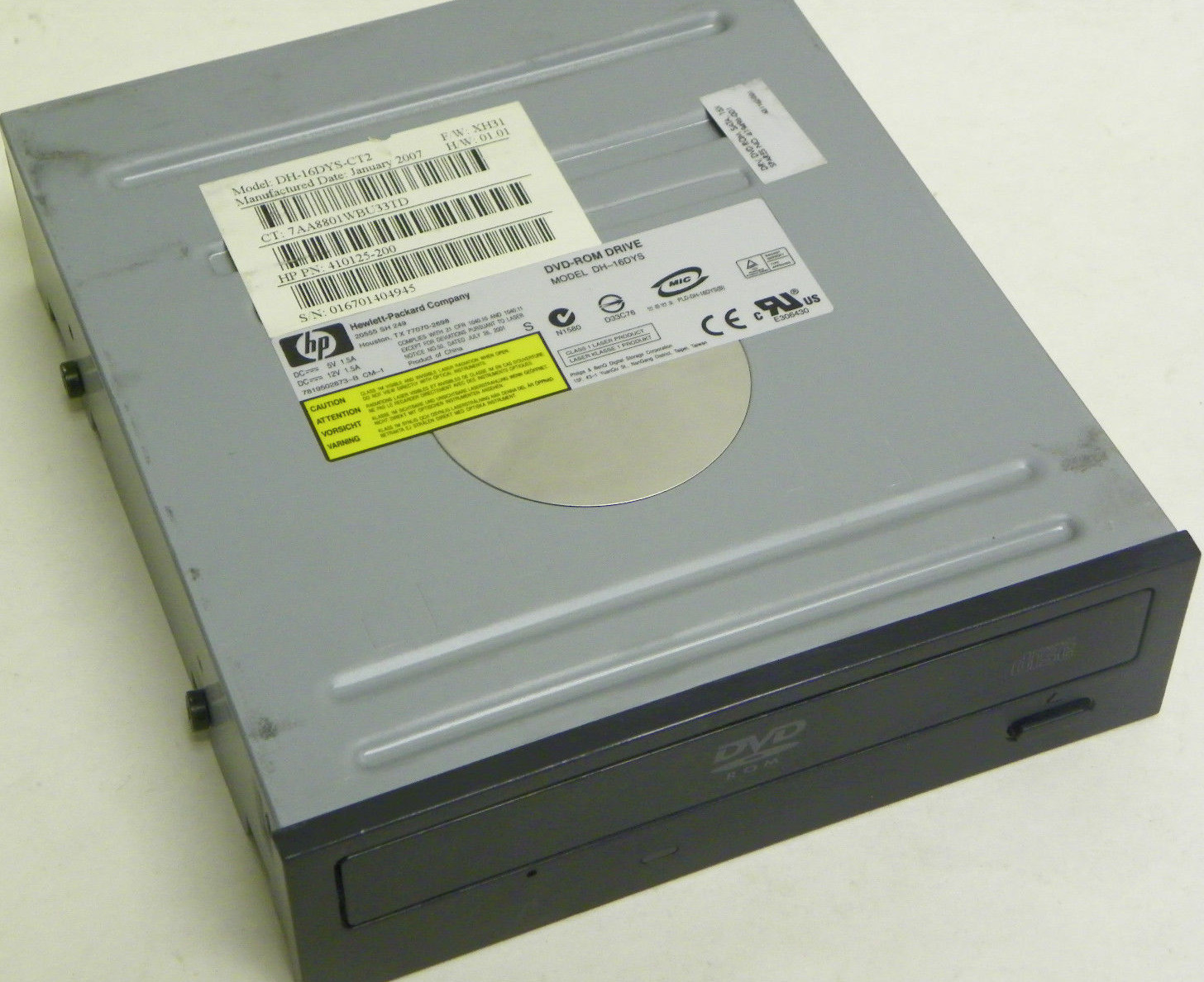 Lite-On IT DH-16DYS DVD-ROM SATA Desktop Drive HP P/N 410125-200 SPS 419496-001