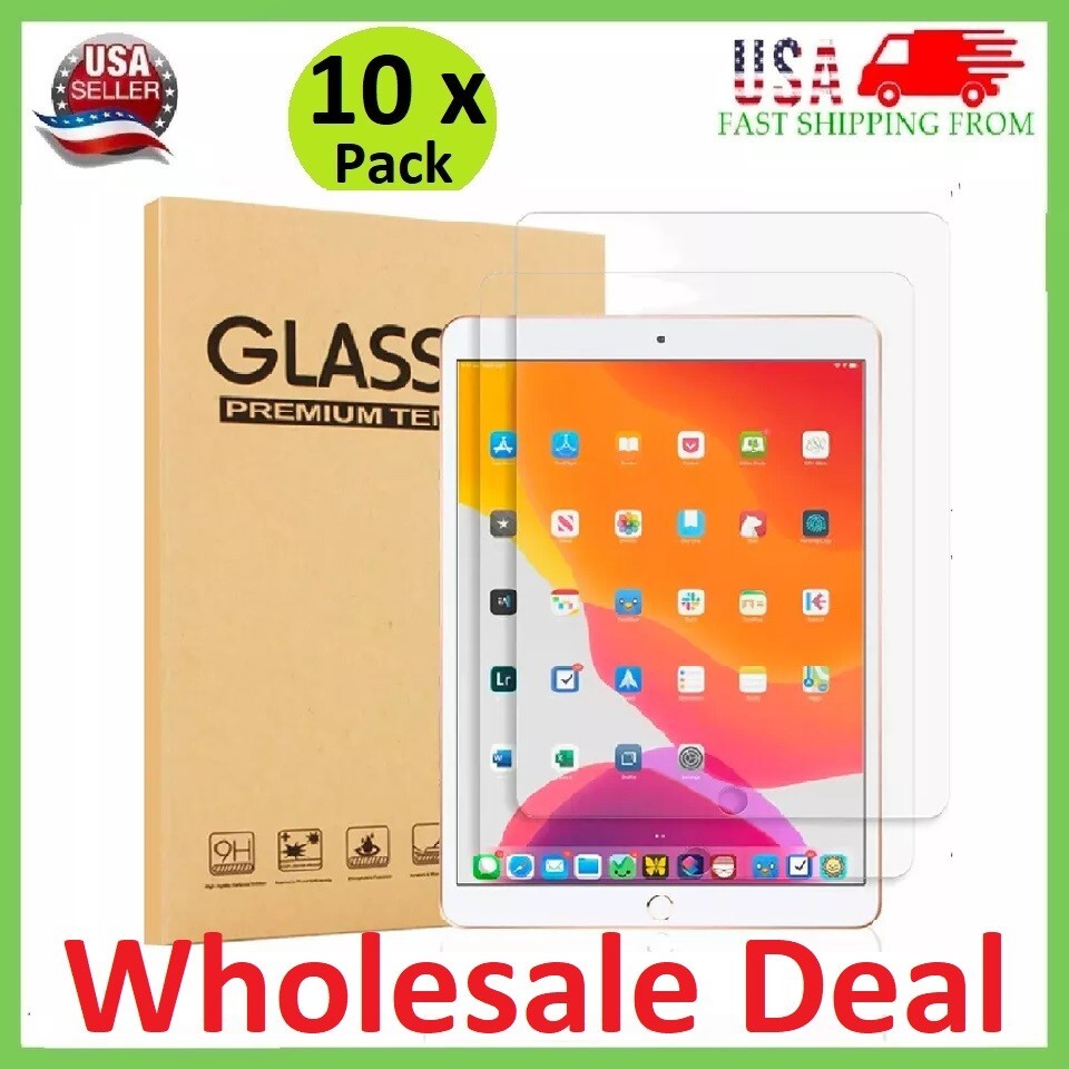 10 x Tempered Glass HD Screen Protector For iPad 10.2 inch 8th Generation 2020