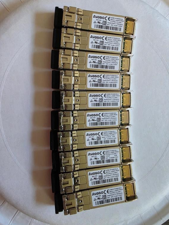 Lot of 10 Avago Broadcom AFBR-57H5MZ-EL5 64G FC SFP56 Transceiver 850nm MMF