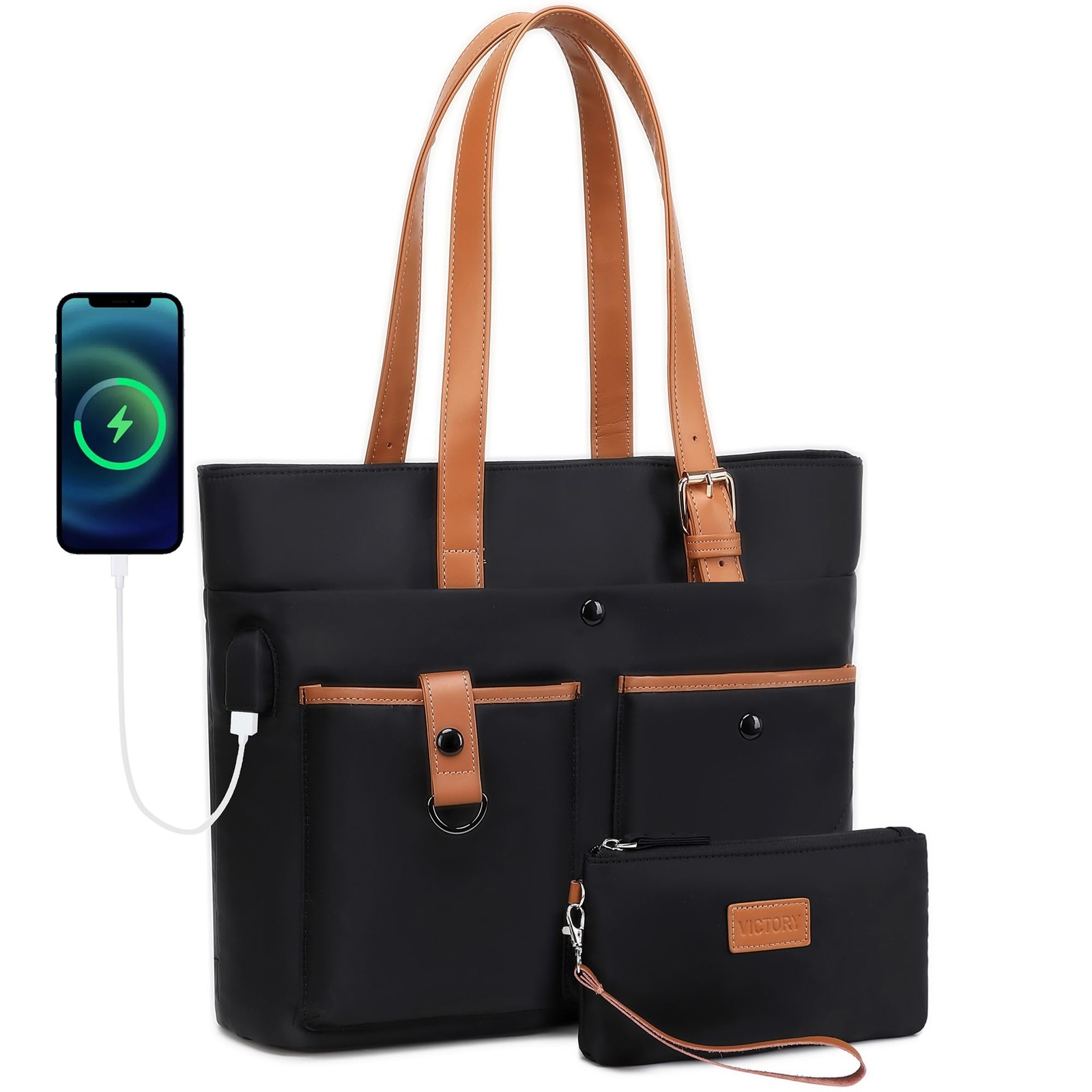 Laptop Bag for Women 15.6 Inch Work Tote Professional Computer Briefcase with...