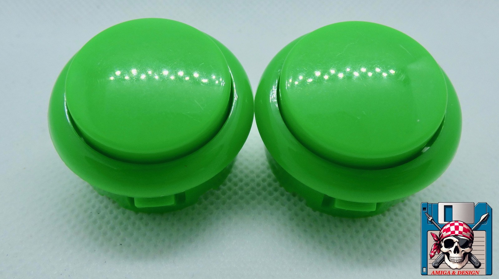 🕹 COMPETITION PRO 2 x Button Green / Fire Buttons / Amiga / Atari / C64 🕹