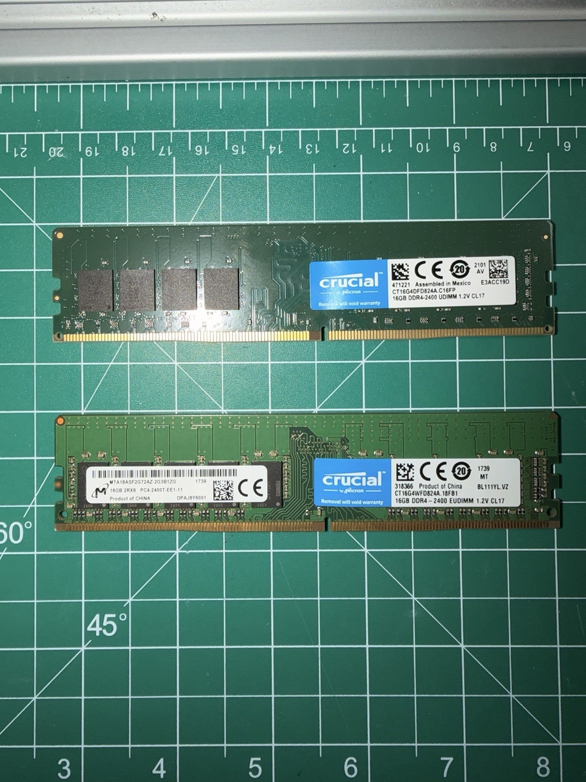 Crucial Micron 32GB (2 x 16GB) DDR4 2400MHz 1.2V CL17