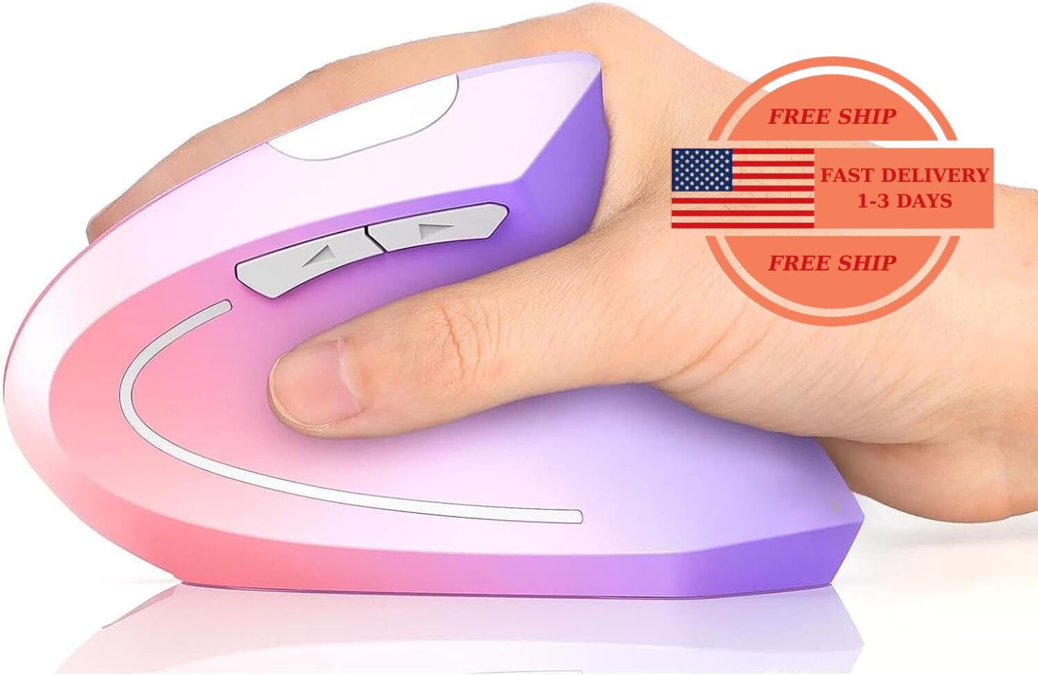 Ratón ergonómico, ratón inalámbrico vertical recargable