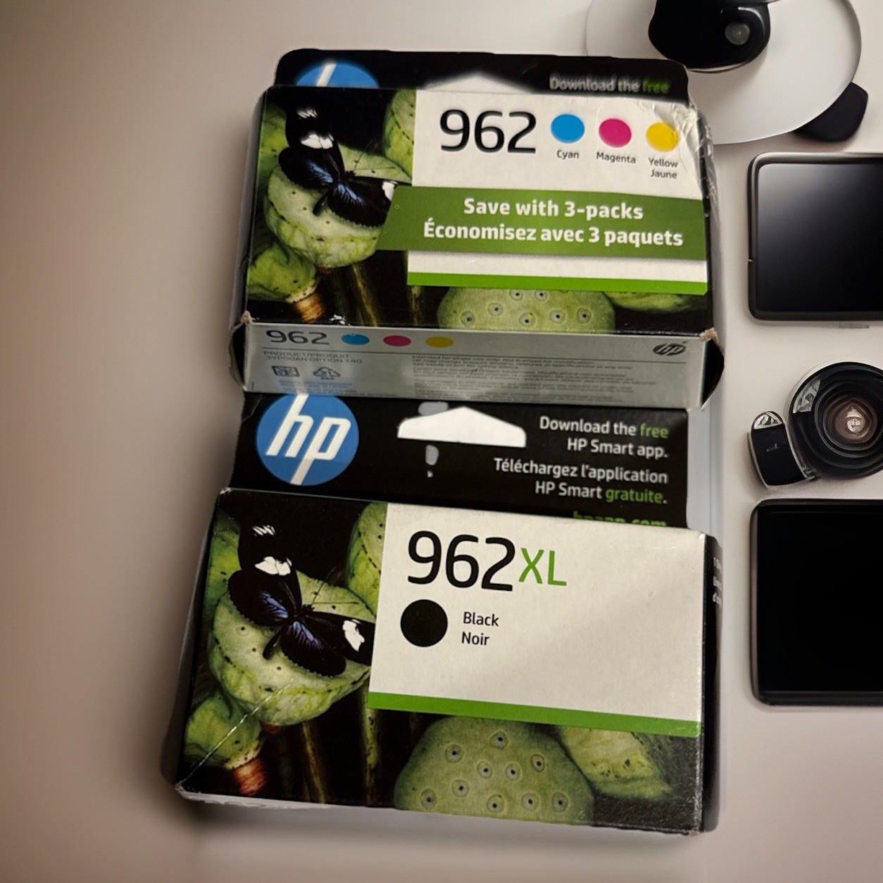 HP 962XL Black & 962 Cyan Magenta Yellow Ink Cartridges Exp 2/26 To 12/26