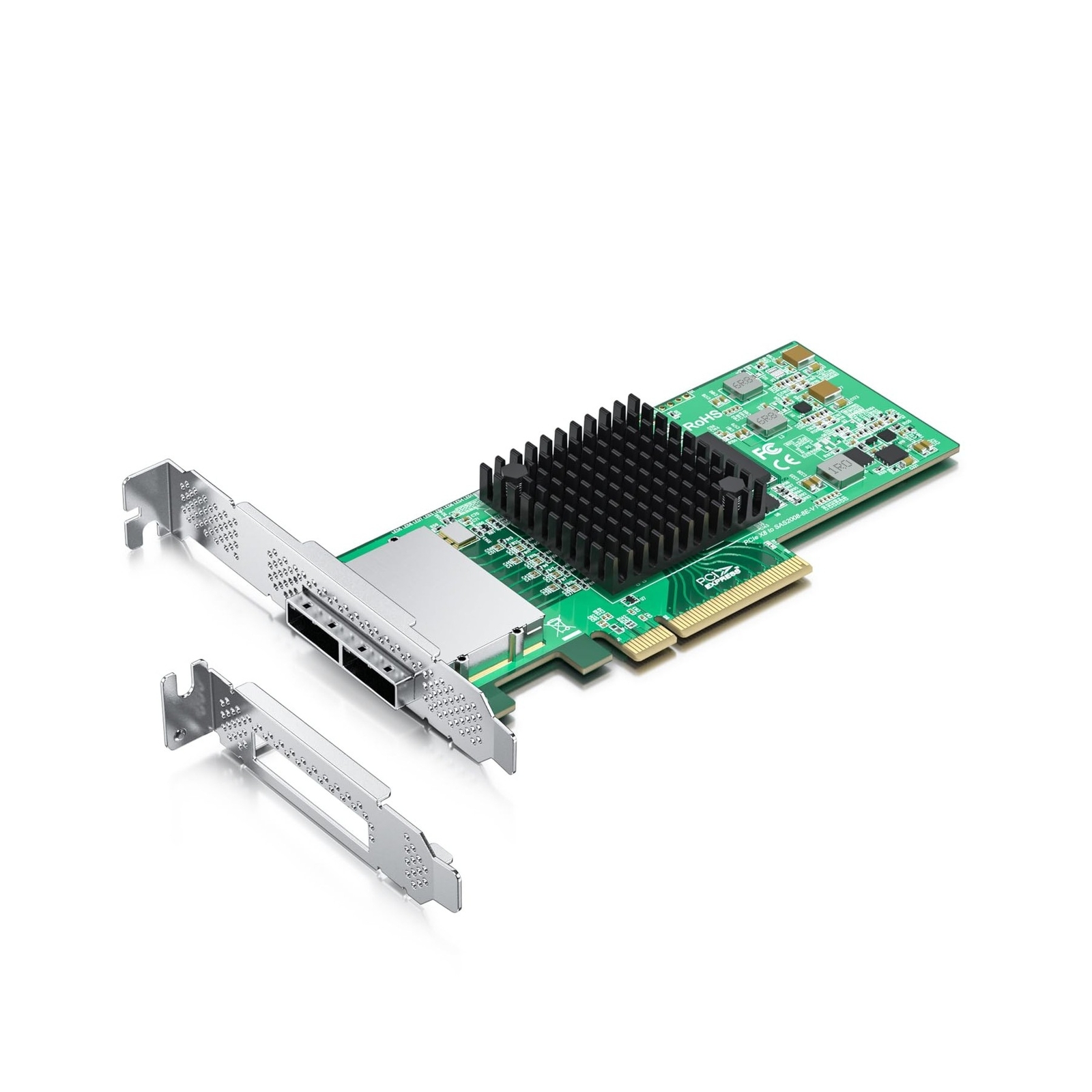 External PCI Express SAS/SATA HBA, SAS2008 Chip, X8, 6Gb/s, Same as 9200-8E