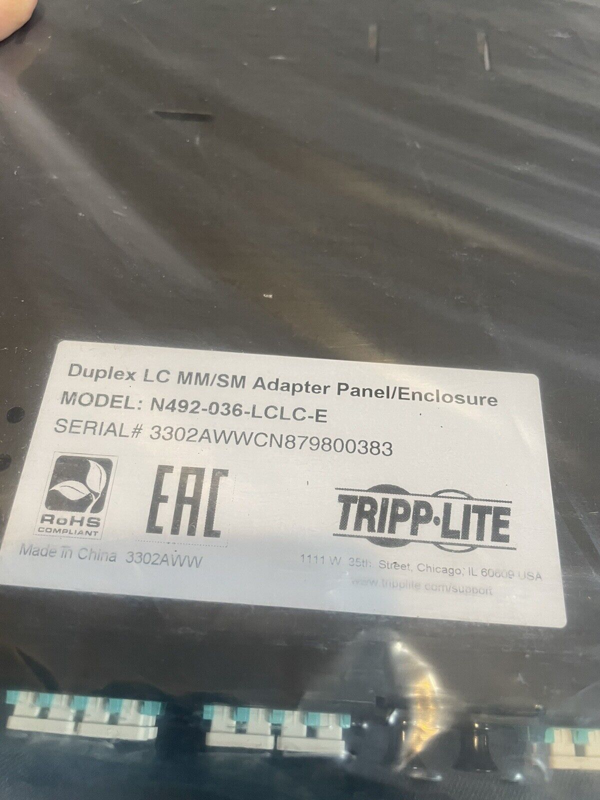 Tripp Lite Duplex LC MM/SM Adapter Panel/Enclosure N492-036-LCLC-E - 36 Port