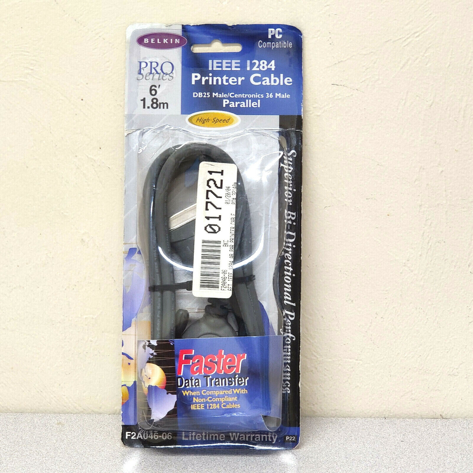 NEW Belkin F2A046-06 IEEE 1284 6' Parallel Printer Cable  Male Pro Series