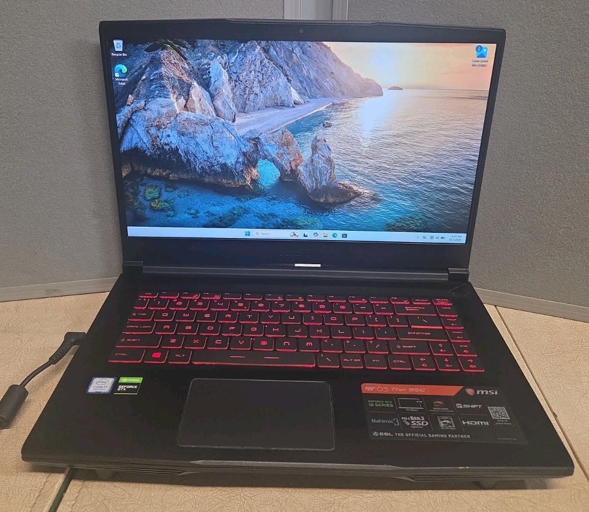 MSI Thin GF63 95C 15.6" i7-9750H 2.6GHz 16GB DDR4 256GB SSD GeForce GTX 1650 