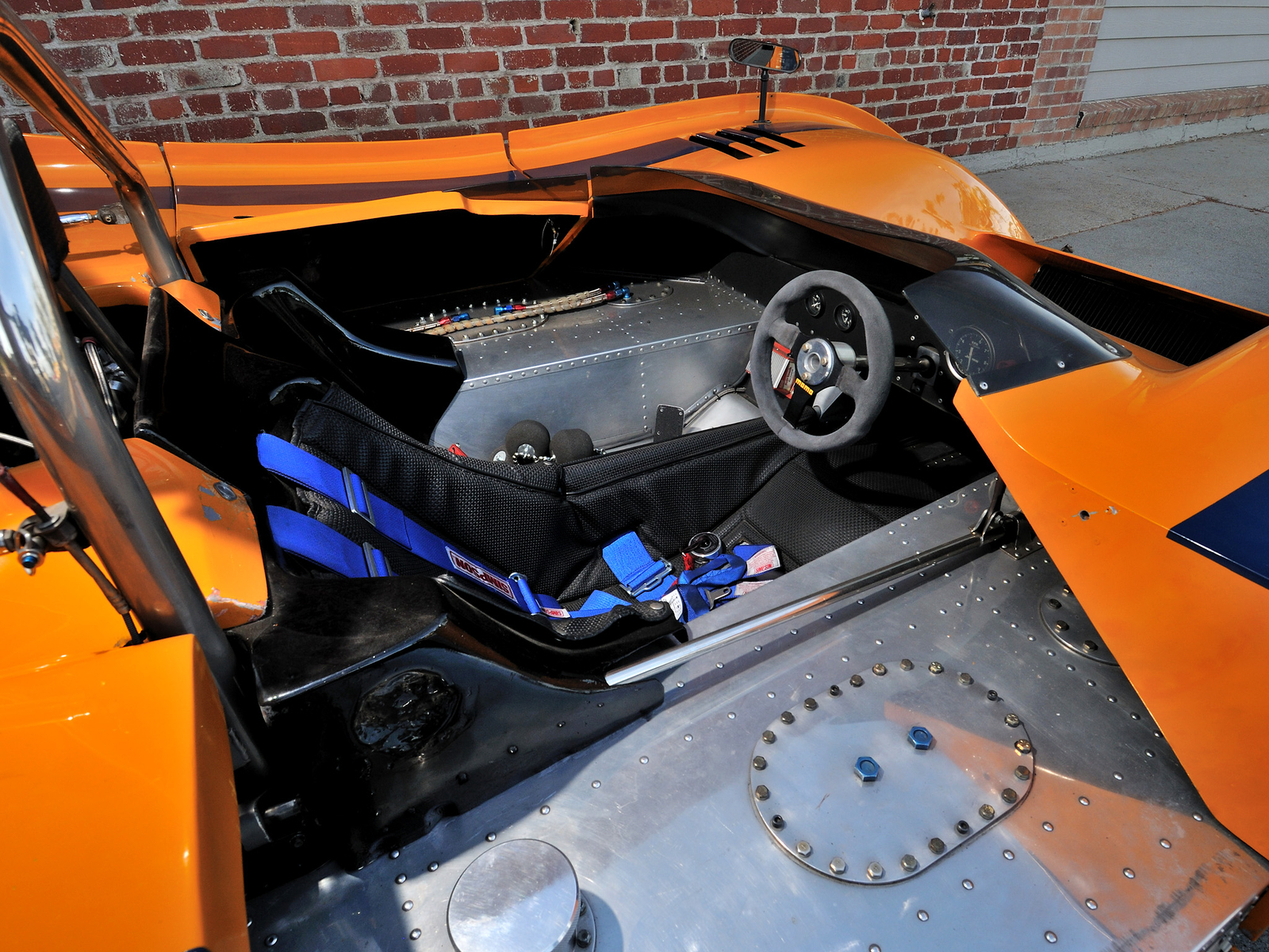 Cars 1971 mclaren m8e can am race racing Desk Mat Stitched