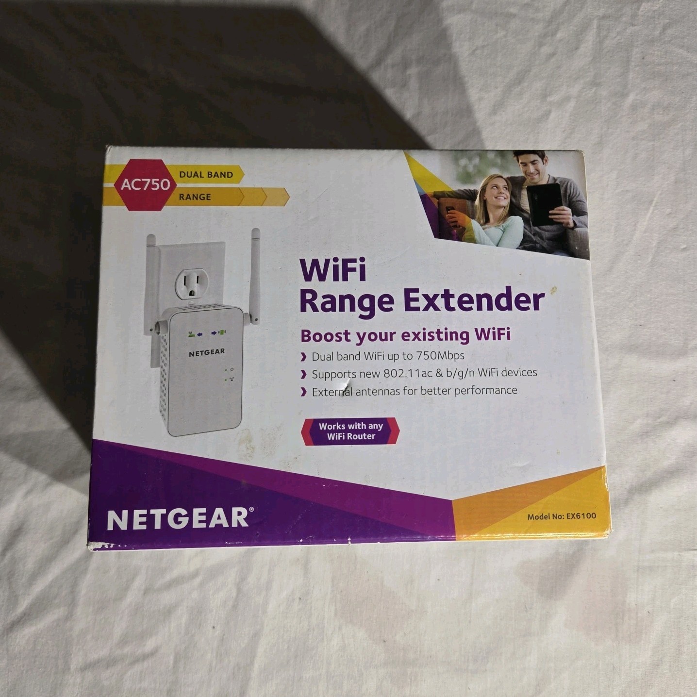 NETGEAR EX6100 AC750 Dual-Band WiFi Range Extender 802.11ac w/ Ethernet