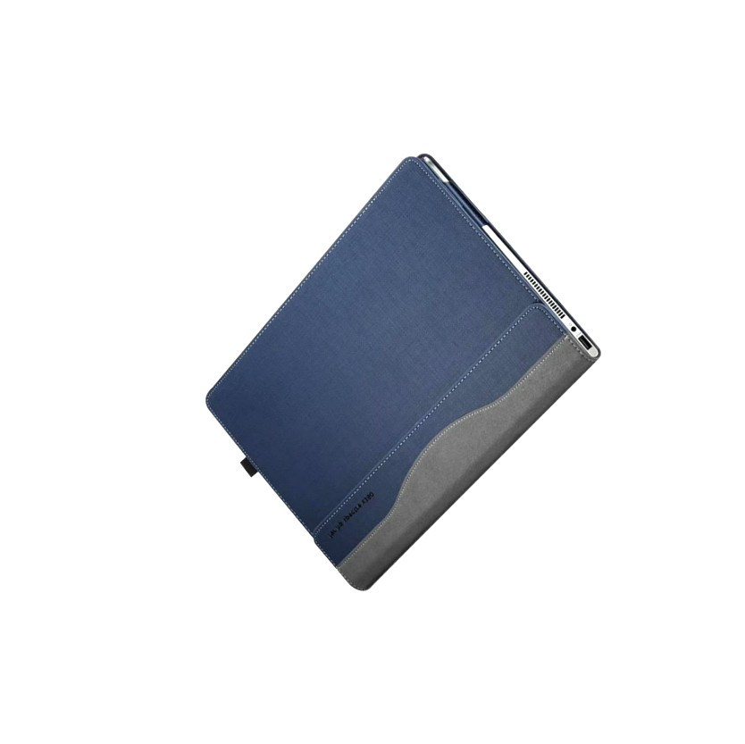 DENTS/SCRATCHES Navy Blue PU Leather Folio Stand Hard Cover for Hp Spectre x360