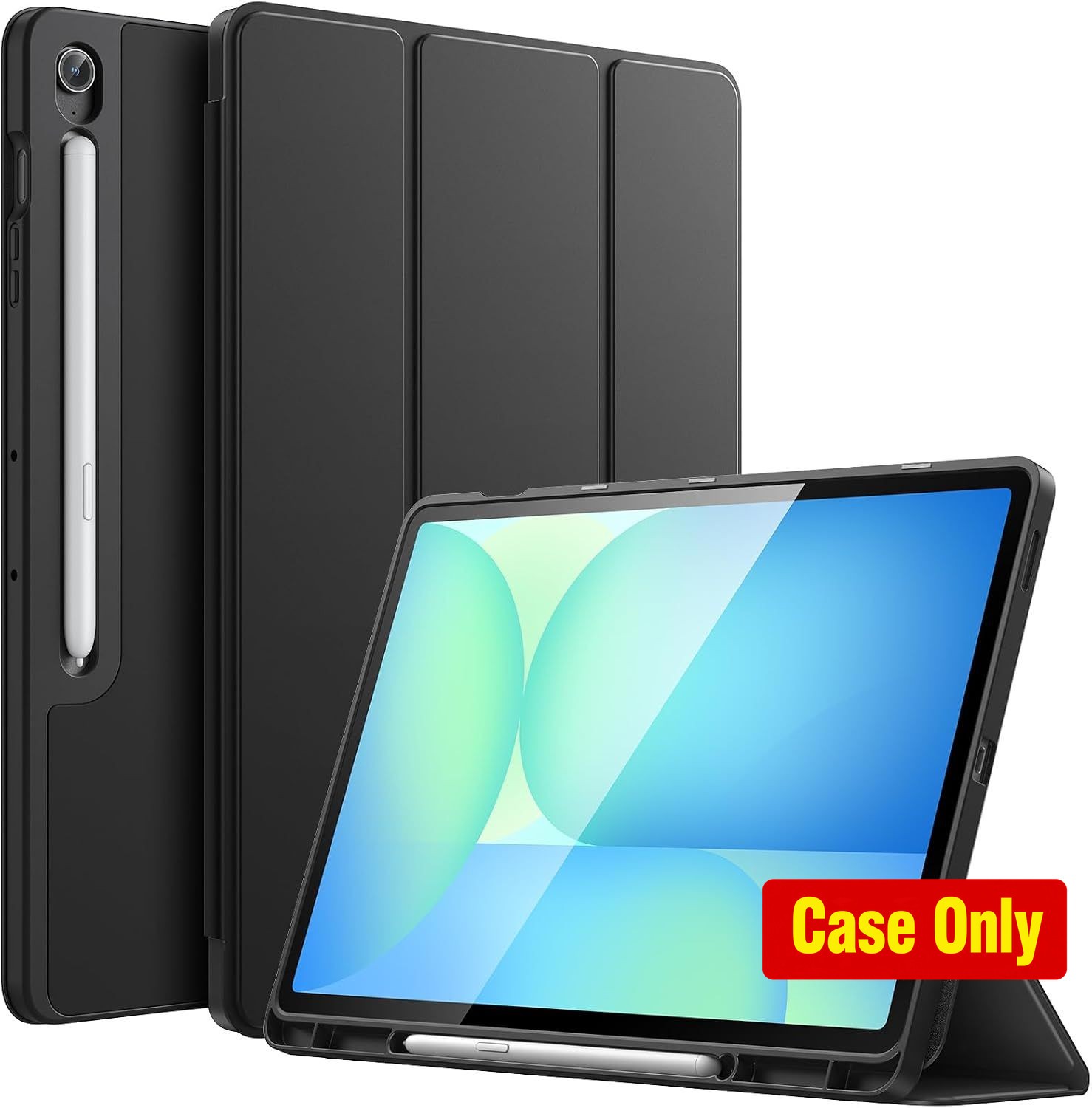 JETech Black Case for Samsung Galaxy Tab S10 FE Plus 13.1-Inch, Tri-Fold Stand