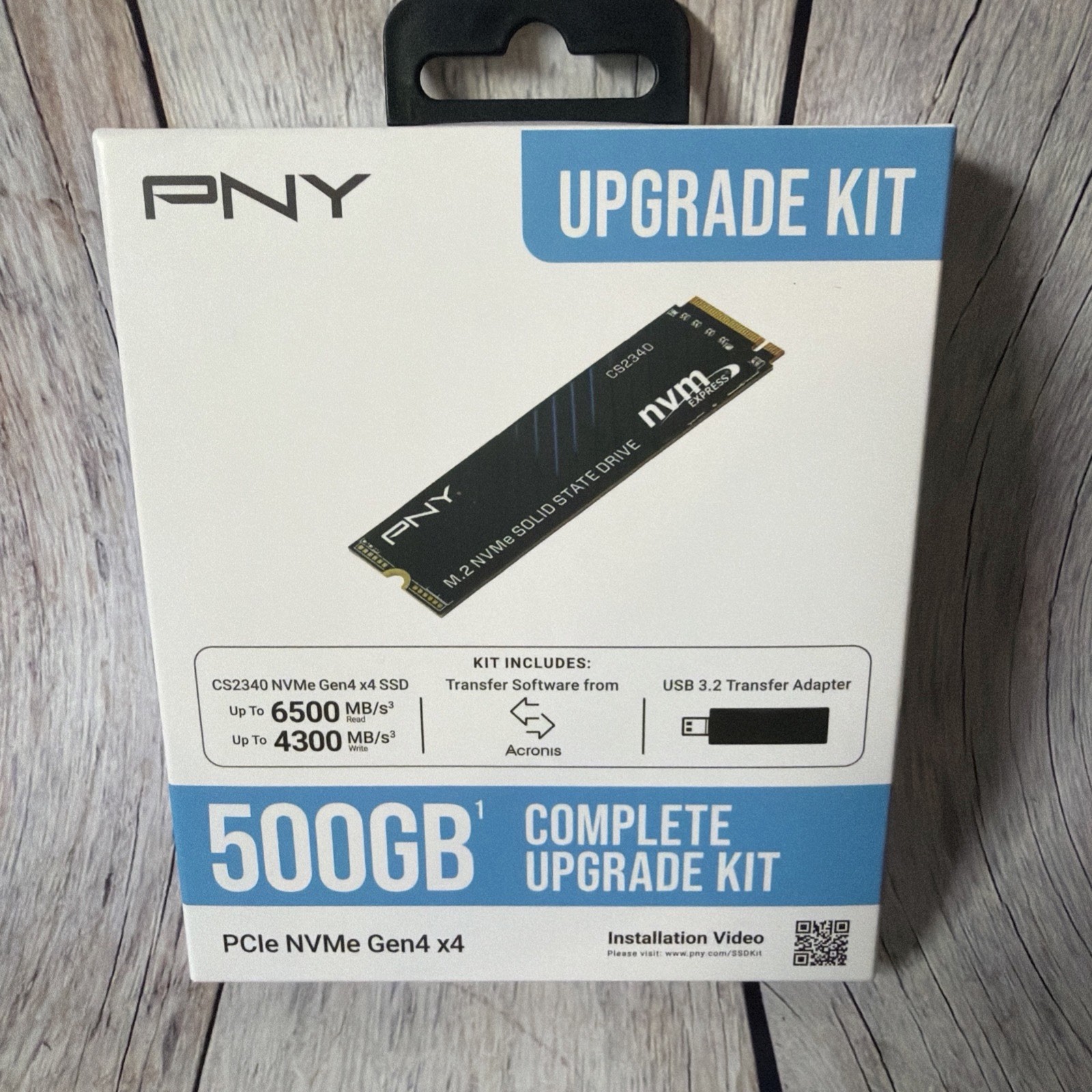 NEW PNY 500GB M.2 NVMe Gen4 X4 Internal SSD Upgrade Kit
