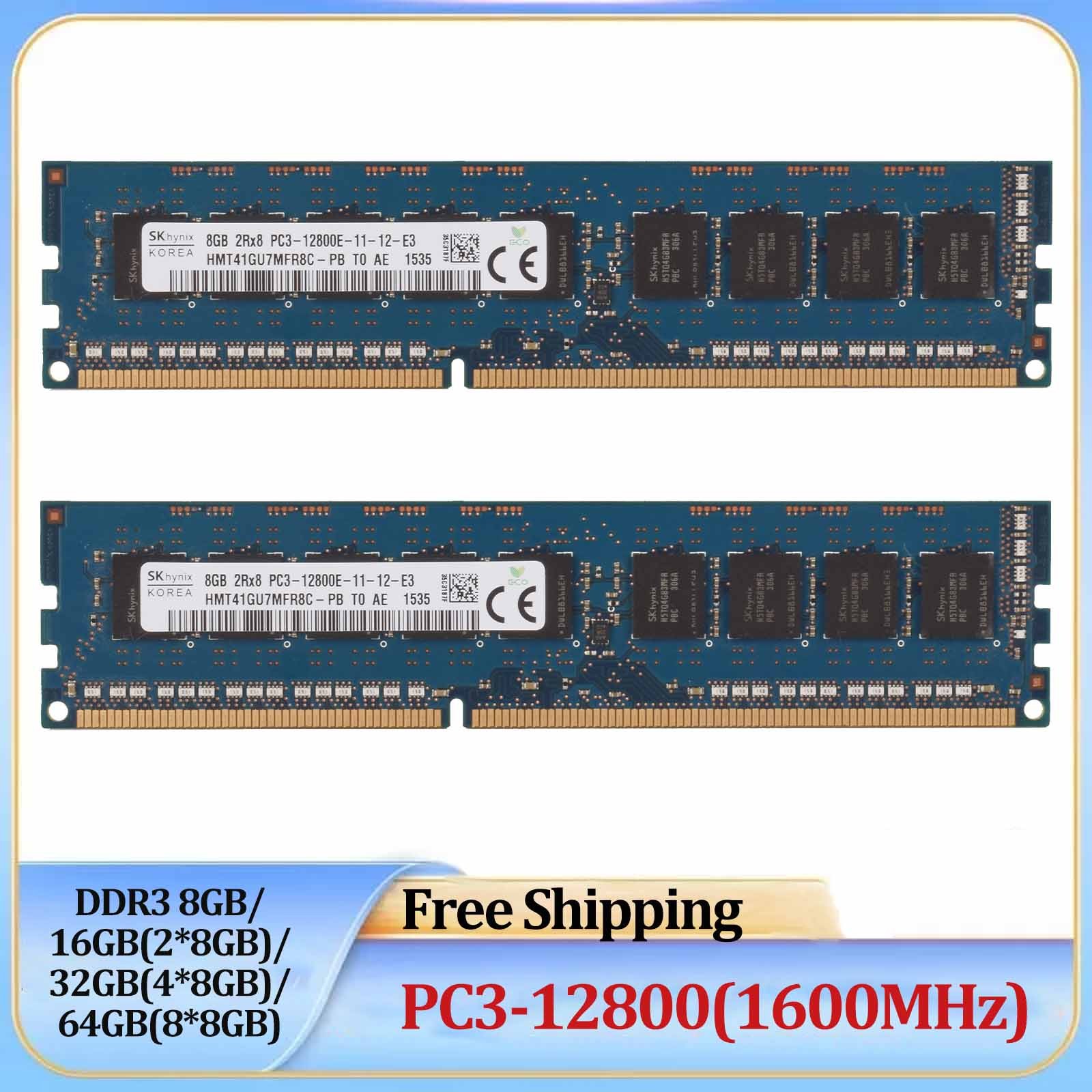 Hynix DDR3 8GB/16GB/32GB 1600MHz PC3-12800 240PIN PC12800 Desktop Memory RAM Lot