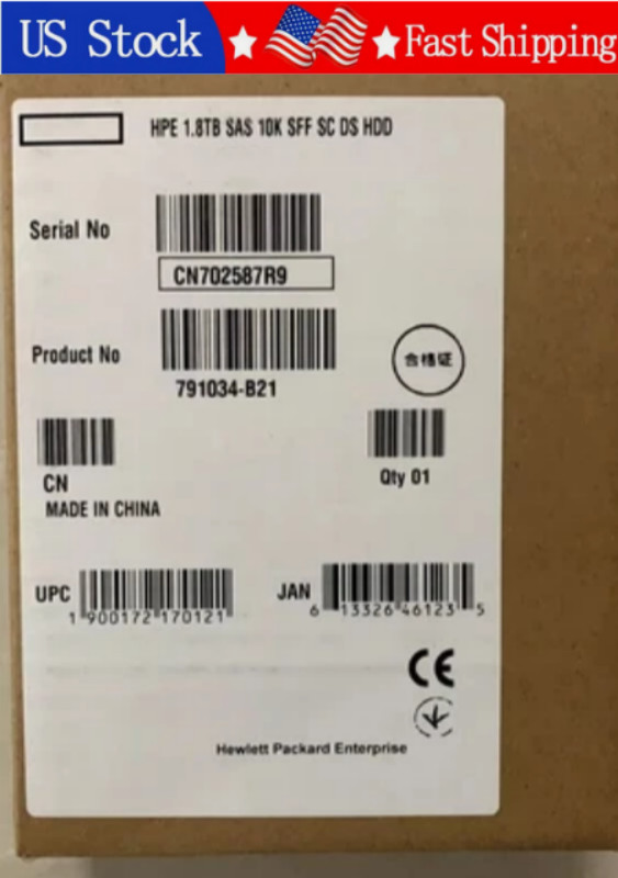 New HPE 791034-B21 791055-001 781515-001 1.8TB 10K 12Gb SAS 2.5" SFF HDD