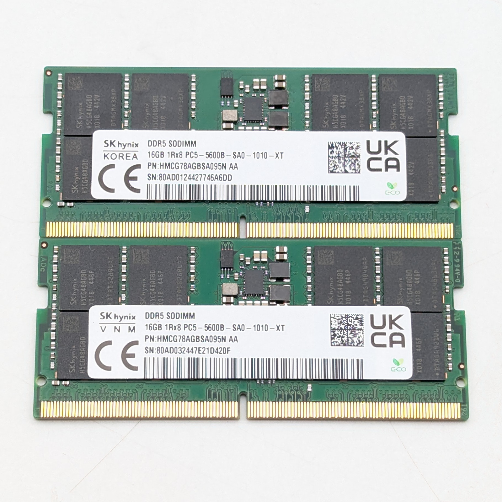 SK Hynix 32GB (2x16GB) DDR5-5600 PC5-44800 SODIMM RAM (HMCG78AGBSA095N AA)