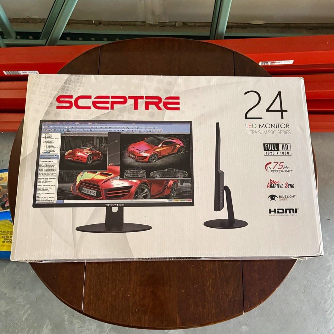 Sceptre Ultra Slim Pro Series 24in LED FHD 75Hz HDMI Adaptive-Sync Black