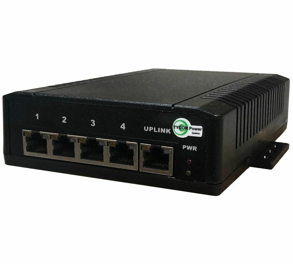 New Tycon Power TP-SW5G-NC 5 Port Gigabit Switch Passive PoE 12-56V